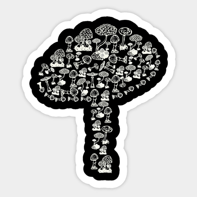 mushrooms Sticker by theglaze